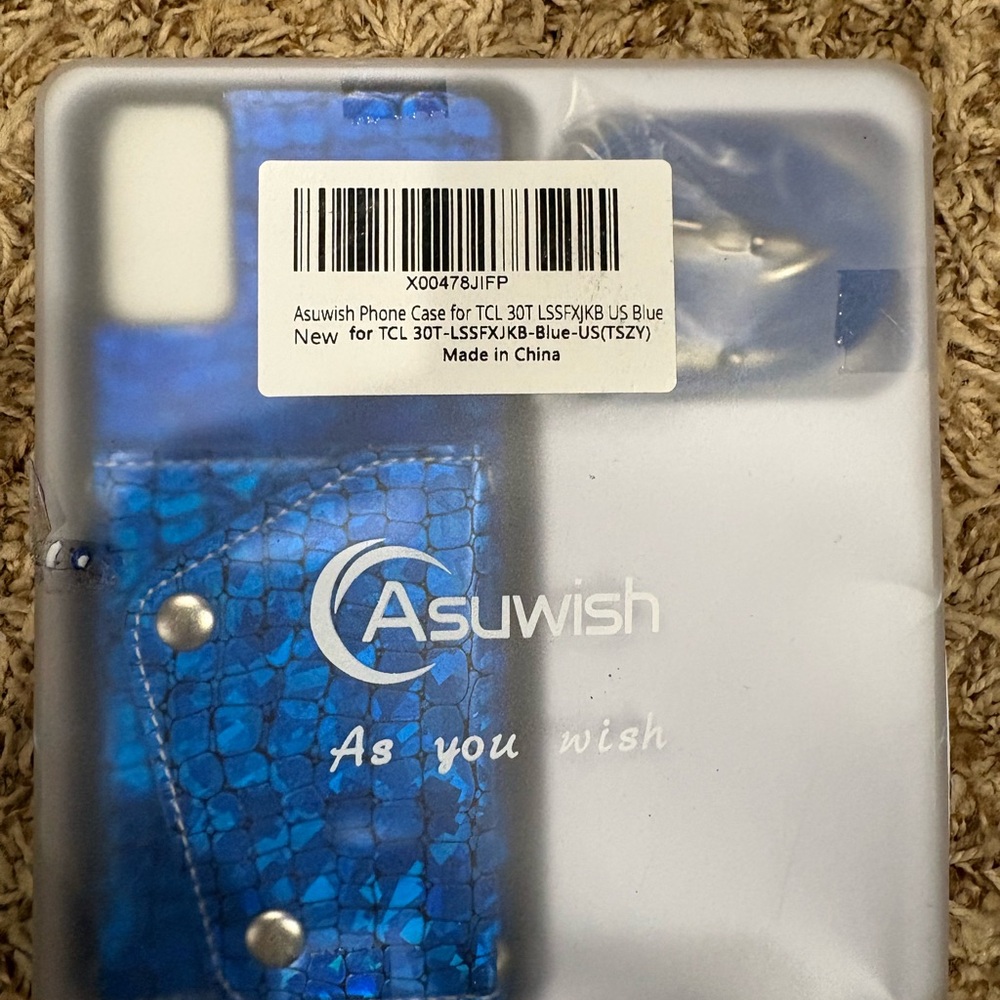 Blue Phone Case Wallet for TCL 30T